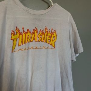 white thrasher tee